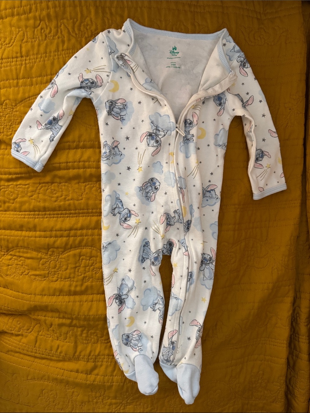 Disney Baby Blue Lilo & Stitch Footed One-Piece